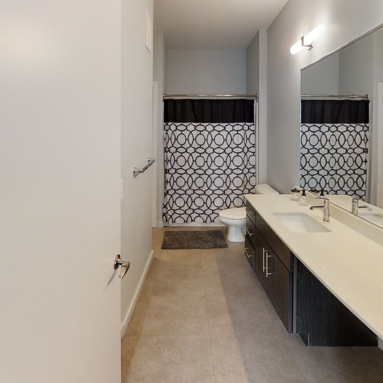 Sleek, modern bathroom finishes