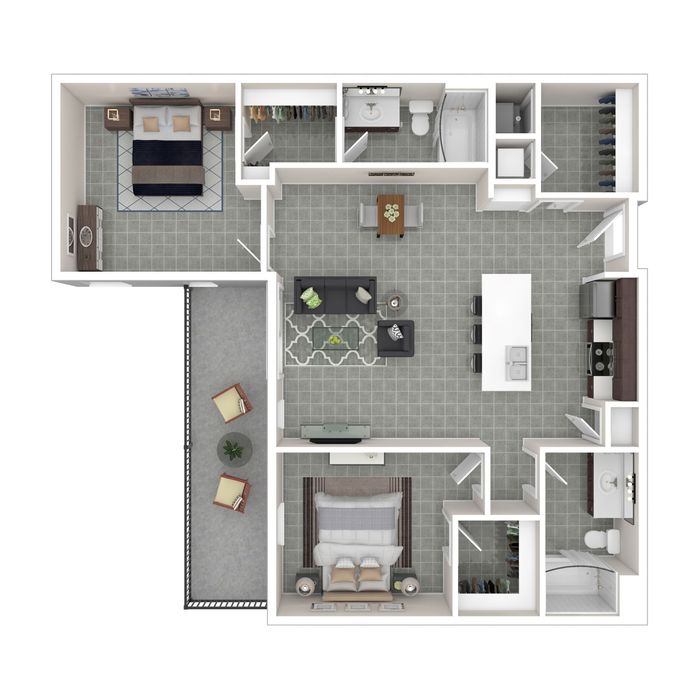 H - 2x2 Floor Plan Image