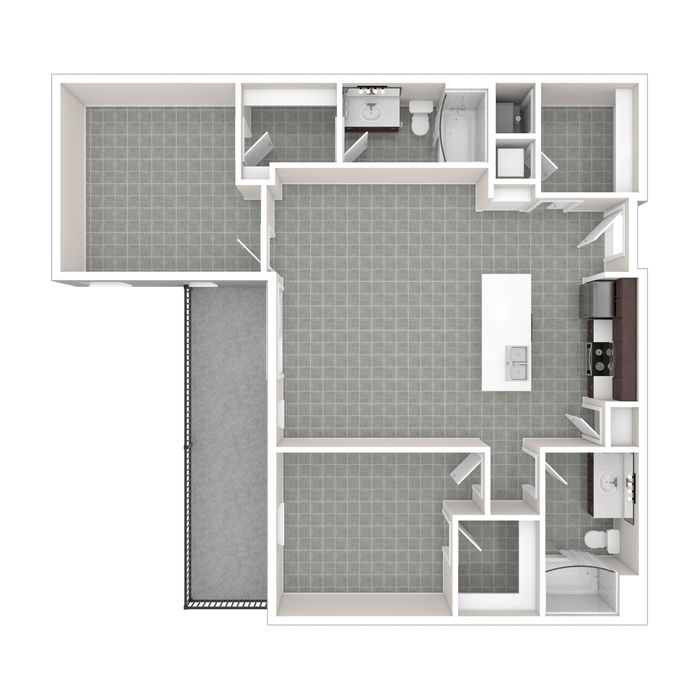 H - 2x2 Floor Plan Image