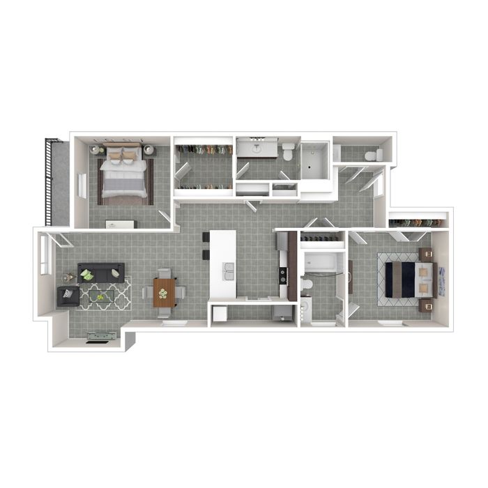 F - 2x2 Floor Plan Image